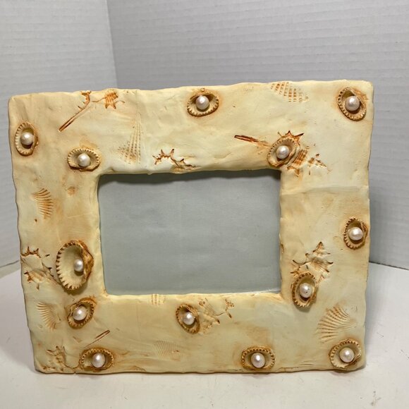 Seashell & Pearl Embellished Picture Frame pic 3.5" by 4" - Picture 9 of 13
